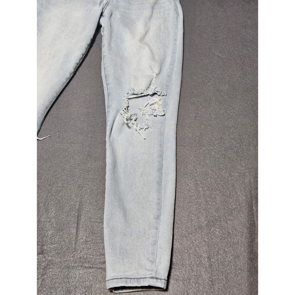 Kendall + Kylie Womens 5 27 Blue The Ultra Babe Skinny Jeans Light Wash Distress - Picture 2 of 14